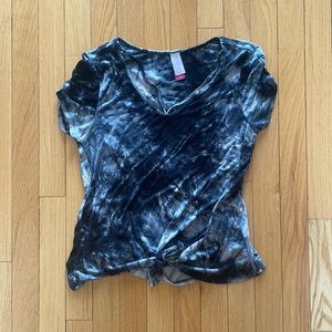 Black and Grey Tie Dye Shirt